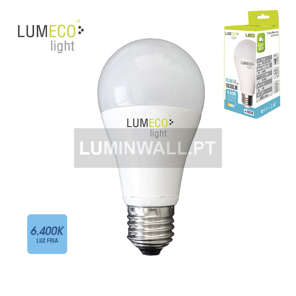 Lâmpada Standard LED E27 16,5W 1630Lm 6.400K Branco Frio