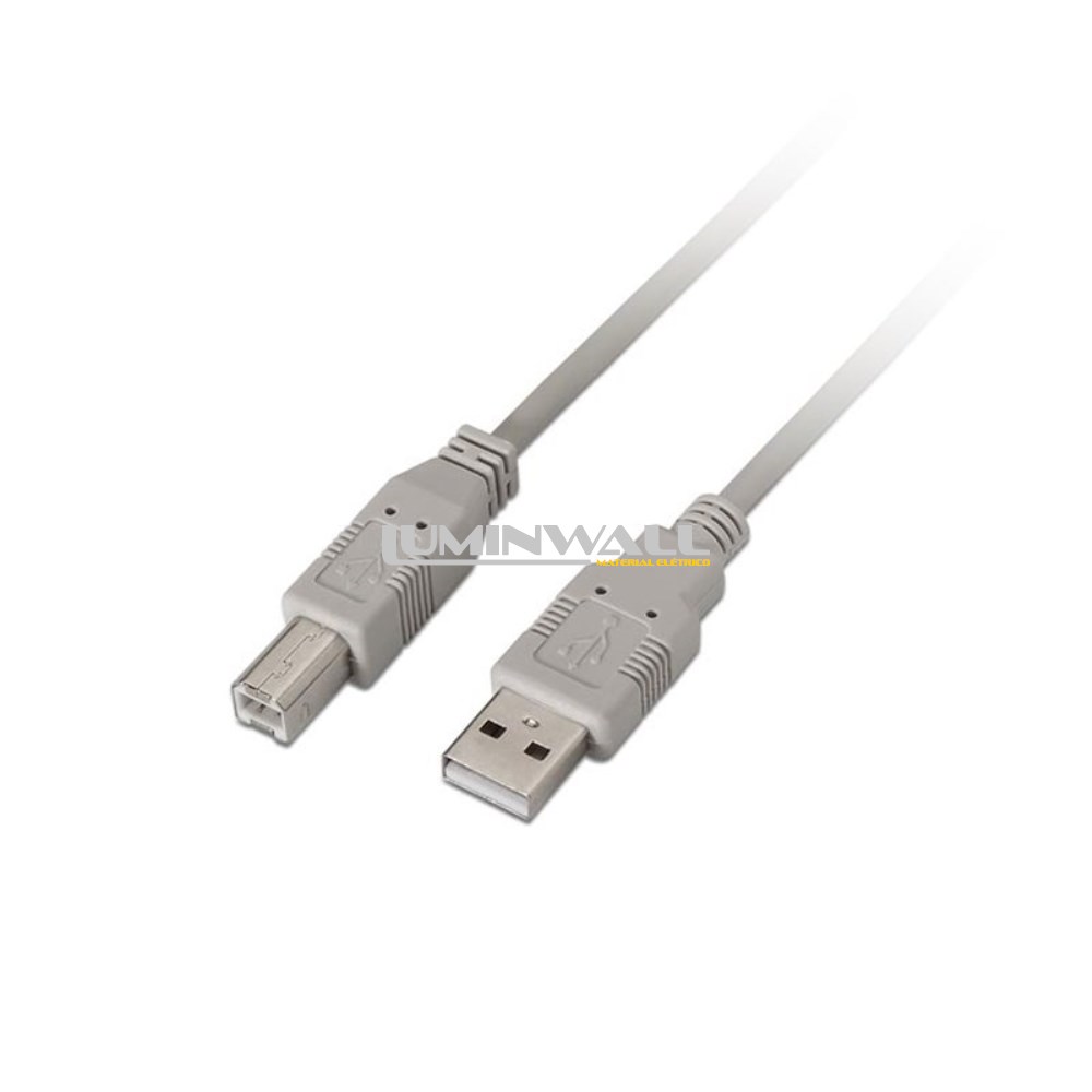 Cabo USB A Macho - USB B Macho Bege (1,8 mts) NANOCABLE