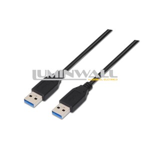 Cabo USB A Macho - USB A Macho 3.2 2M (Preto) NANOCABLE
