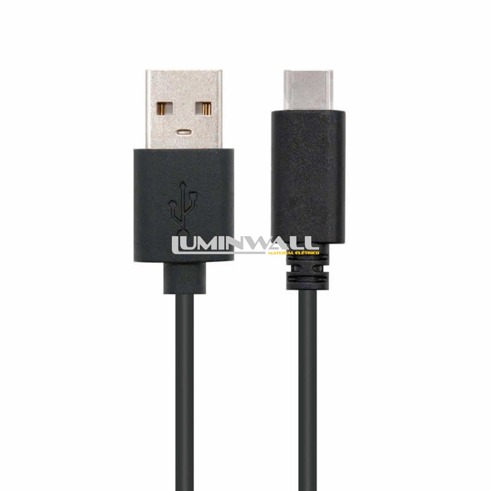 Cabo USB 2.0 USB-C Macho - USB A Macho (2 mts) Nanocable