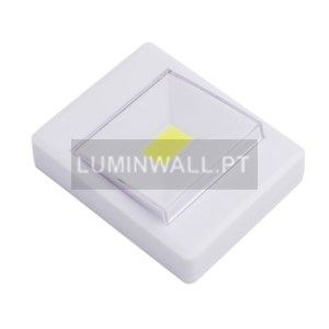 Aplique LED 1W COB 100Lm 6400K para Roupeiro c/Interruptor