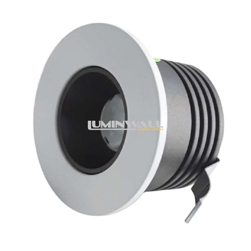 Downlight LED BRONO 3W Redondo Fixo Aluminio IP20 CRI>90 2700K 300LM