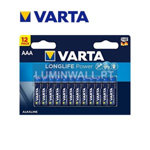 PILHA VARTA ALCALINA LR03 AAA (BLISTER 12 PILHAS 8+4)