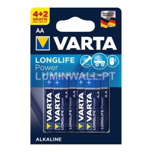 PILHA ALCALINA LR06 VARTA (BLISTER 6 PILHAS 4+2)