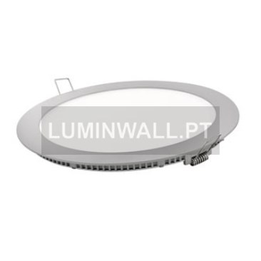 Downlight LED Redondo Aço Escovado 9W 3000K