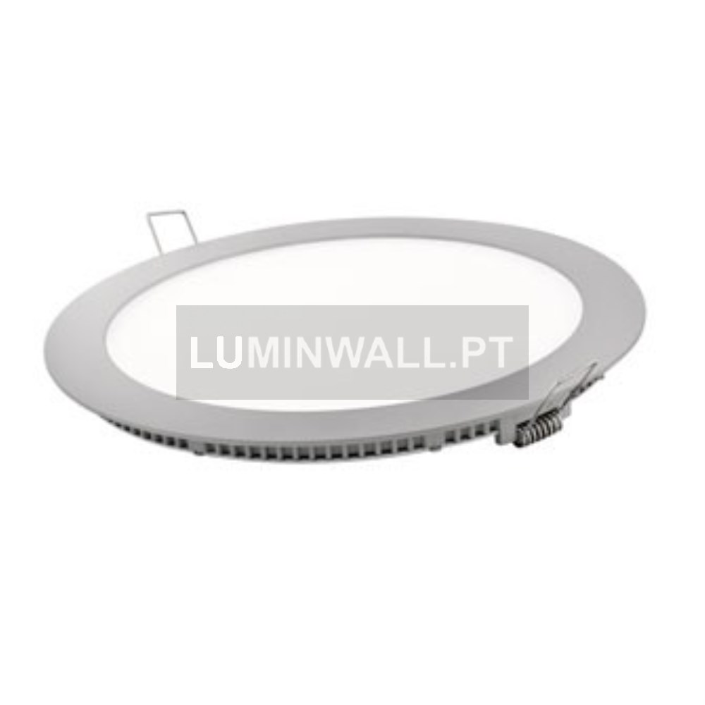 Downlight LED Redondo Aço Escovado 9W 3000K