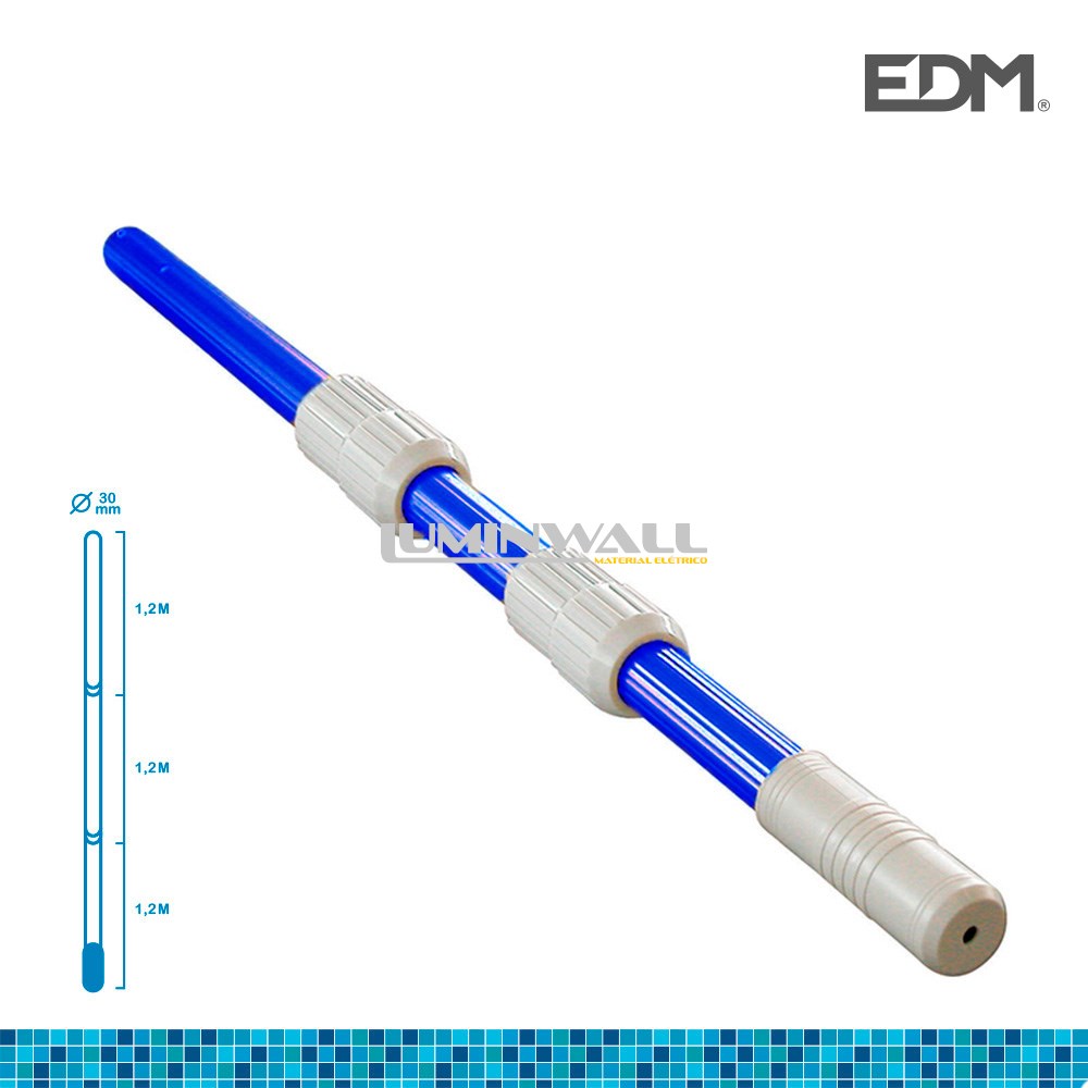 CABO TELESCOPICO Ø41MM FORMADO POR 3X1,20MTS (MEDIDA FECHADO 1,30MTS) COM TUBOS DE ALUMINIO 0,30MM