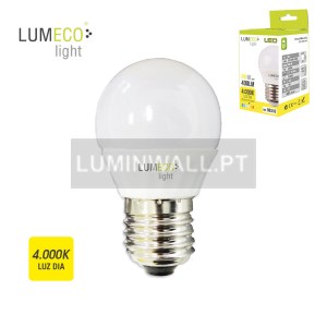 Lâmpada Esférica LED 5W 400Lm E27 4.000K Branco Neutro