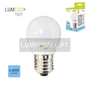 Lâmpada Esférica LED 5W E27 400Lm 6.400K Branco Frio