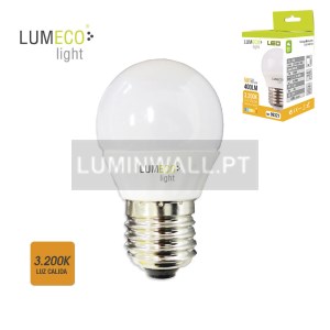 Lâmpada Esférica LED 5W E27 400Lm 3.200K Branco Quente