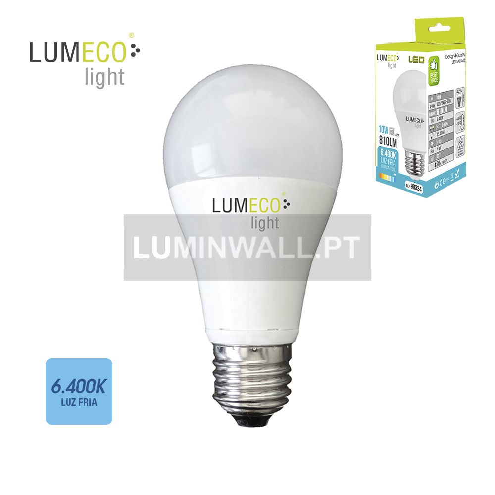 Lâmpada Standard LED E27 10W 810Lm 6.400K Branco Frio