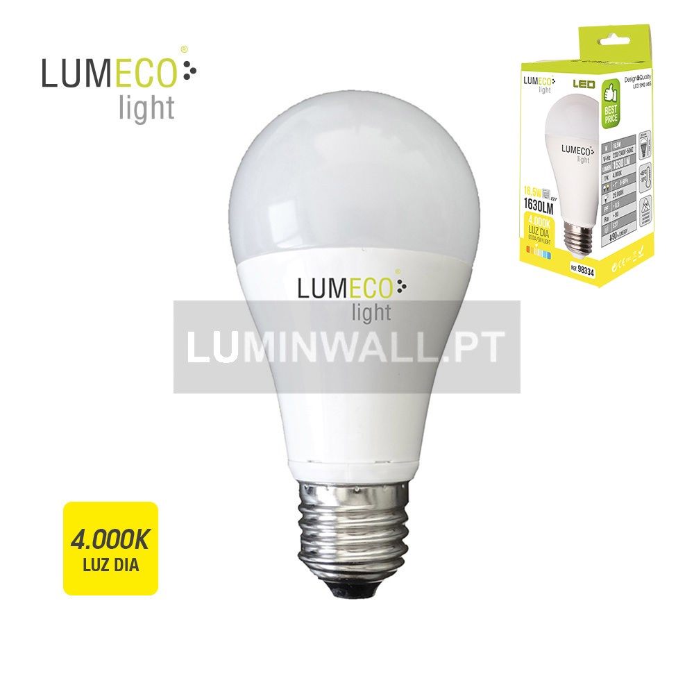 Lâmpada Standard LED E27 16,5W 1630Lm 4.000K Branco Neutro