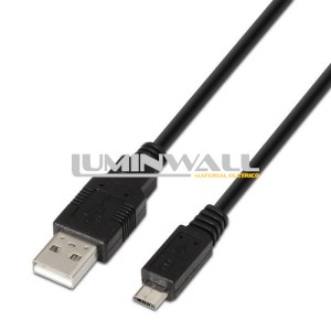 Cabo USB A Macho - Micro USB B 2.0 (3 mts) AISENS