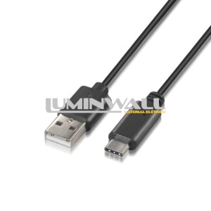 Cabo USB A Macho - USB C Macho (1 metro) AISENS