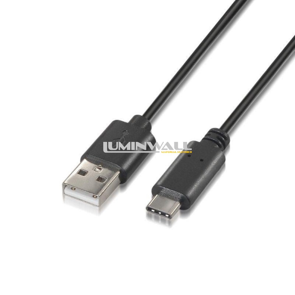 Cabo USB Macho - USB C Macho (2 mts) AISENS