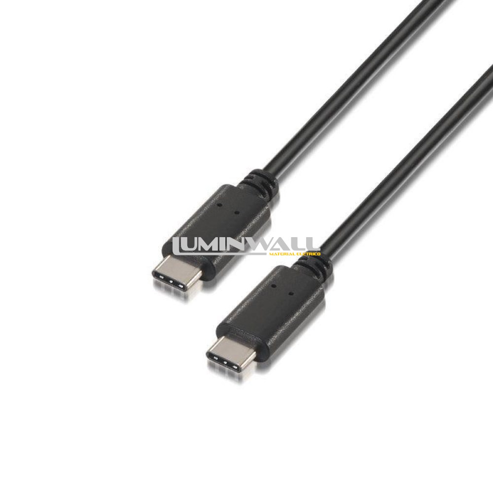 Cabo USB C Macho - USB C Macho 2.0 (50cm) AISENS
