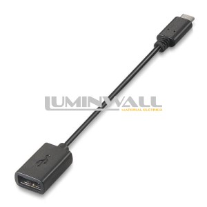 Cabo Adaptador USB Fêmea - USB C Macho (15cm) AISENS