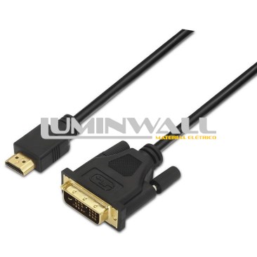 Cabo Adaptador DVI Macho - HDMI Fêmea (1,8 mts) - AISENS