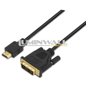 Cabo Adaptador DVI Macho - HDMI Fêmea (1,8 mts) - AISENS