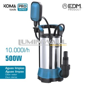 Bomba 500W INOX Água Limpa KOMA TOOLS