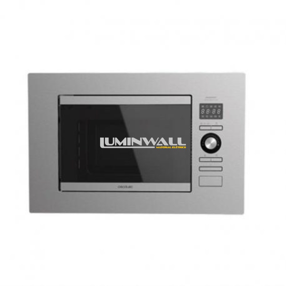 Microondas de Encastre GrandHeat 2090 Built-In Steel 800W 20L (Prateado) CECOTEC