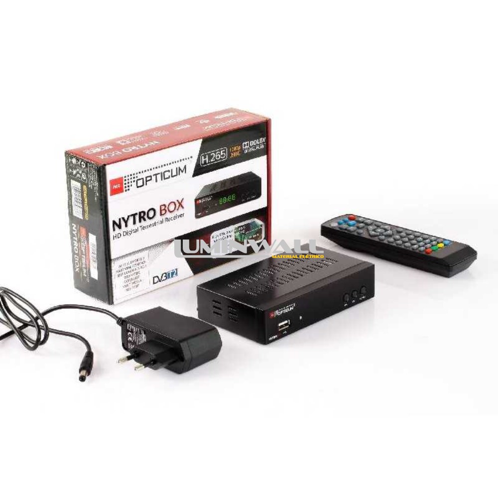 Receptor Cabo + TDT (DVB-T2 / DVB-C) Digital Full HD 1080P USB OPTICUM RED NYTRO BOX H1