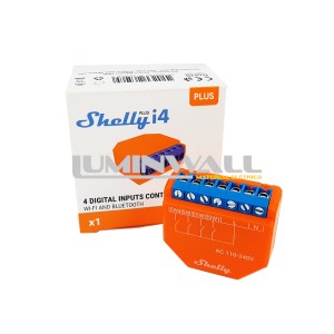 Módulo Interruptor de Ativação de Cenários p/ Automação Wi-Fi c/ 4 Entradas SHELLY Plus I4