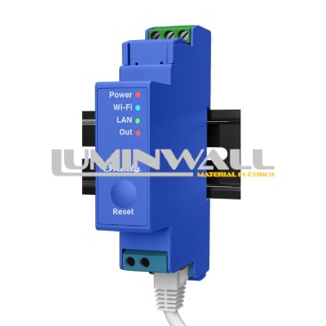 Módulo p/ Calha DIN c/ 1 Relé para Automação Wi-Fi/Bluetooth/LAN 110/240VAC 16A SHELLY PRO 1