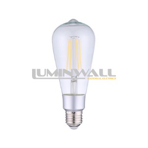 Lâmpada LED E27 ST64 Filamento Smart Wi-Fi 7W Branco Quente 2700K 750Lm SHELLY