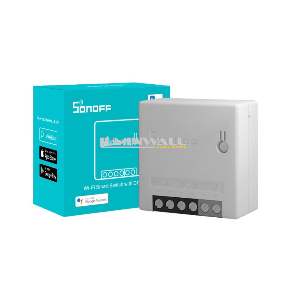 Módulo Interruptor p/ Automação Wi-Fi - 2 Vias 100~240V 10A MINI SONOFF MINI R2