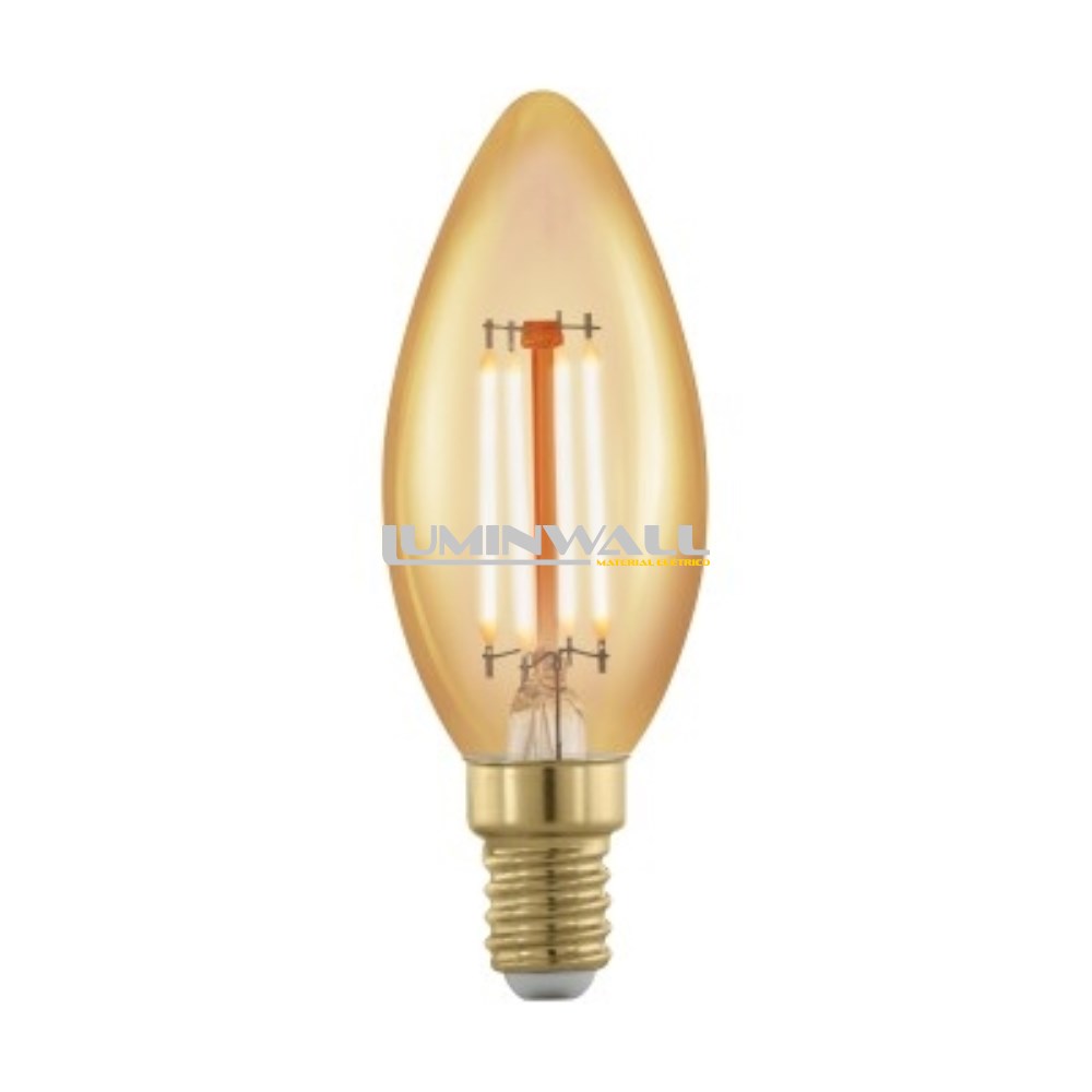 Lâmpada LED Filamento Vintage 2W C37 E14 2200K