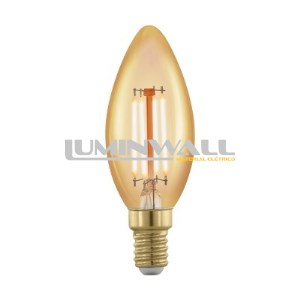 Lâmpada LED Filamento Vintage 2W C37 E14 2200K